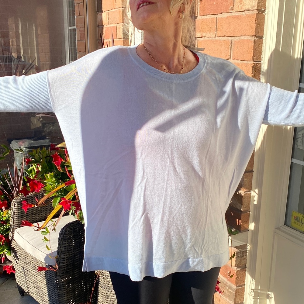 Anthropologie Light Blue Oversized Sweatshirt